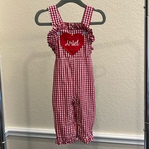 Ariel Heart Valentines Plaid Jumper